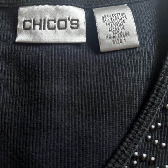 Black shirt with gemstones - Picture 3 of 4